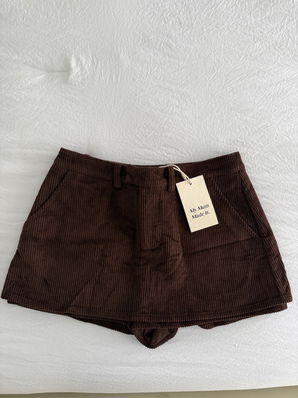 My Mum Made It Chocolate Corduroy Skort
